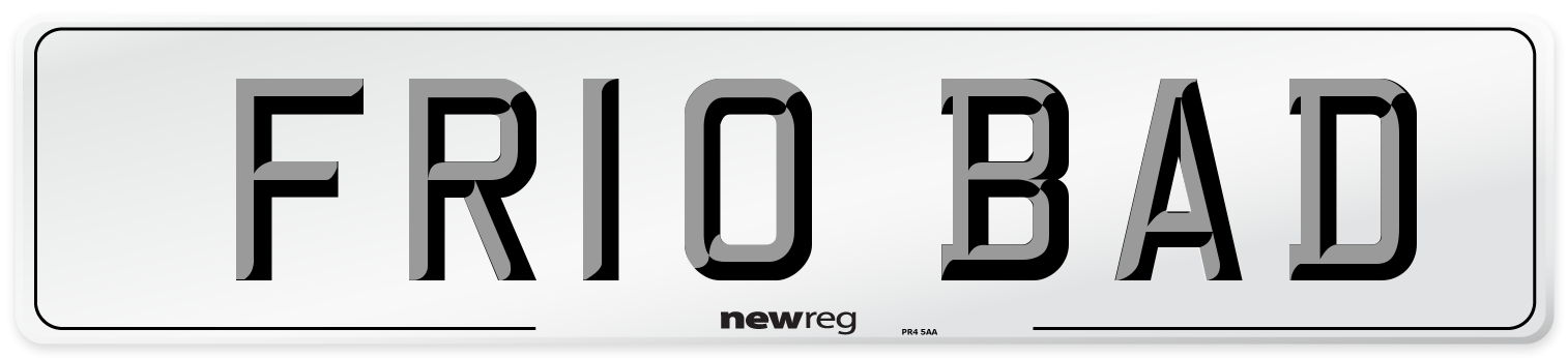 FR10 BAD Number Plate from New Reg